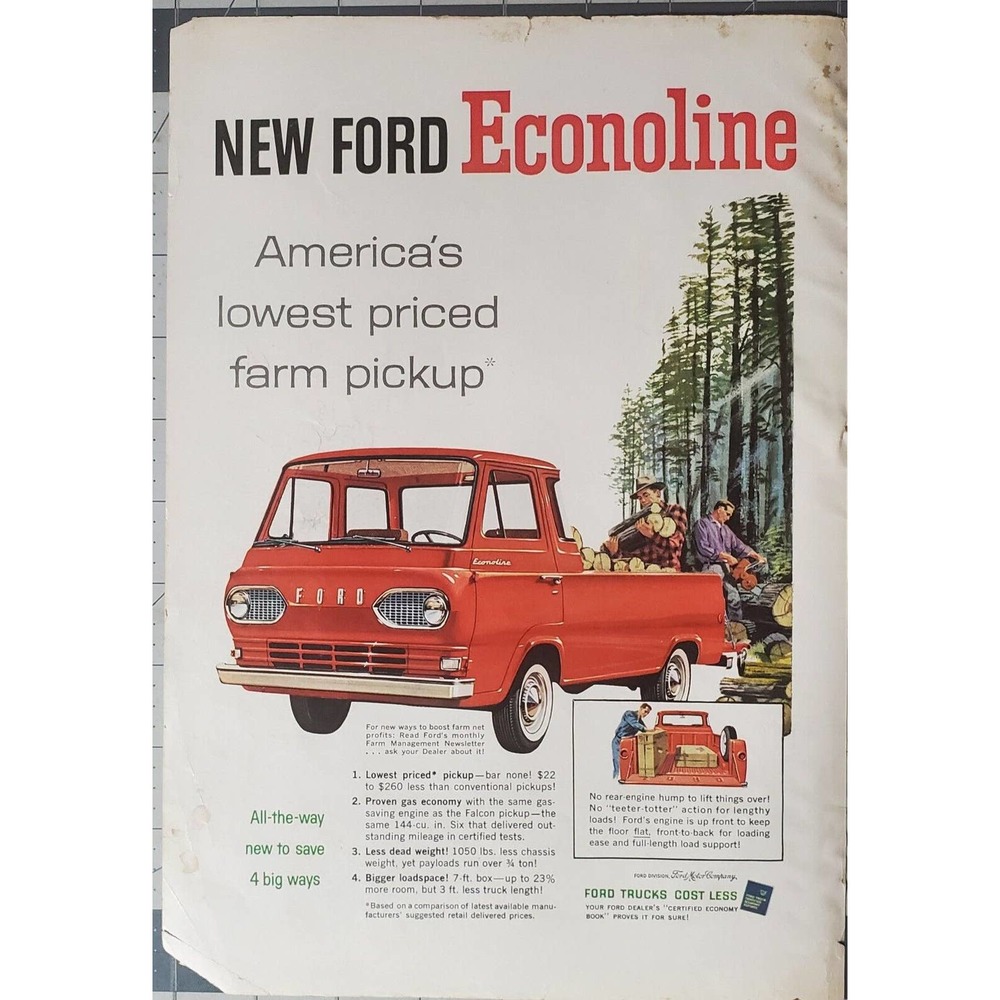New Ford Econoline Pickup Advertisement 1961
